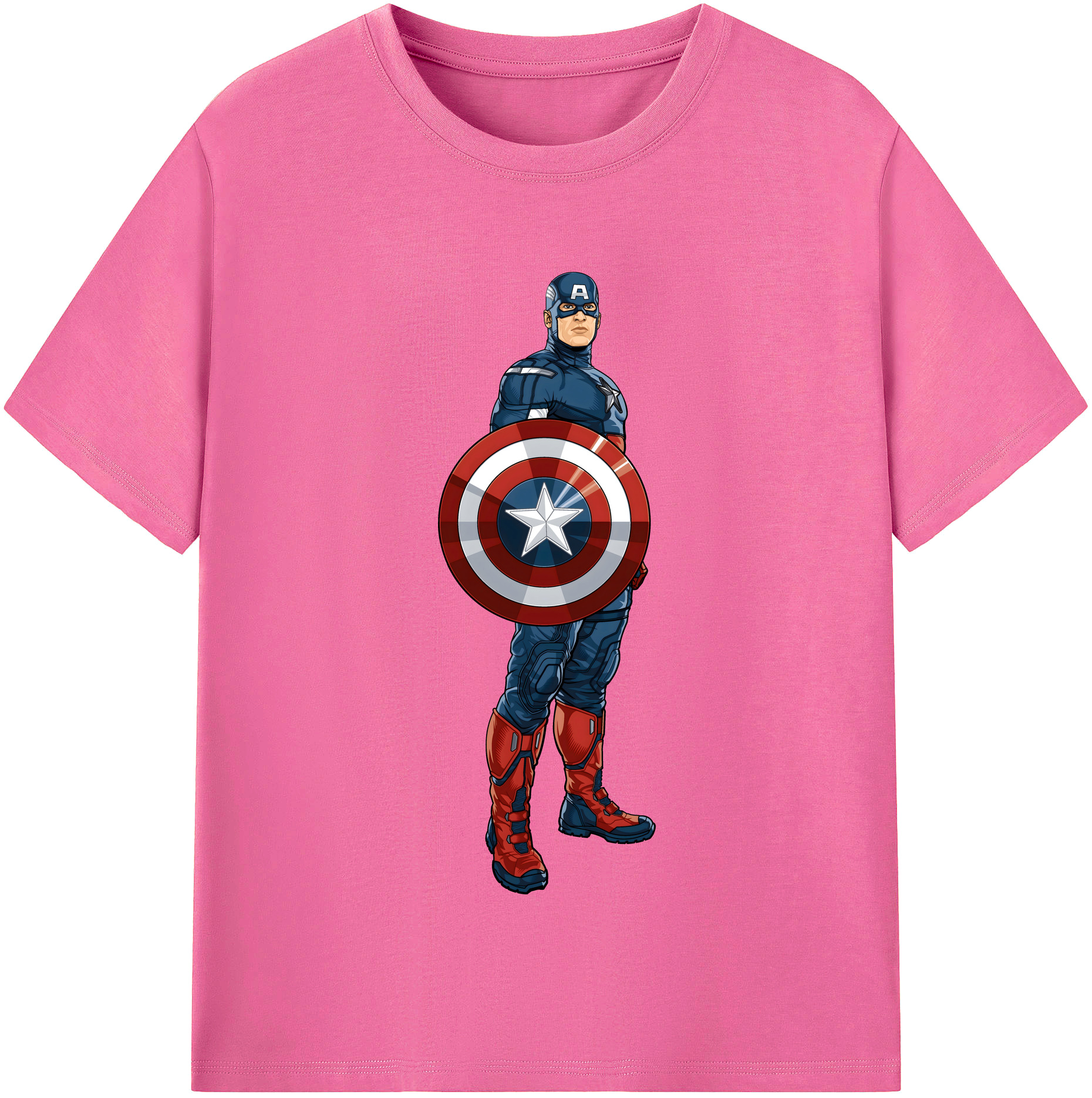 （画像用） アベンジャーズ The Avengers レディースカジュアルプリントTシャツ（綿100％）